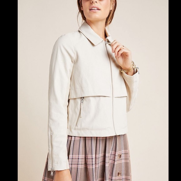 NWT anthro beige classic anorak jacket - Picture 5 of 5